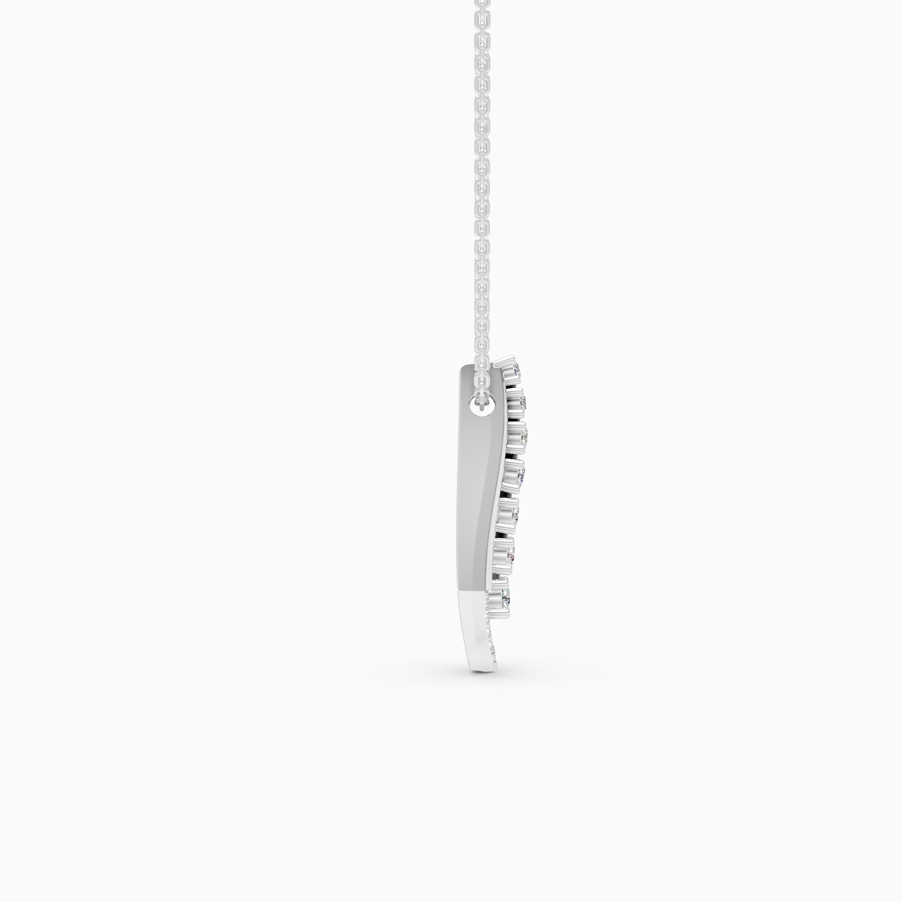 Modern V Shape Lab Grown Diamond Necklace